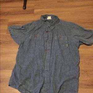 Columbia Casual Button Down Denim T Shirt size XL